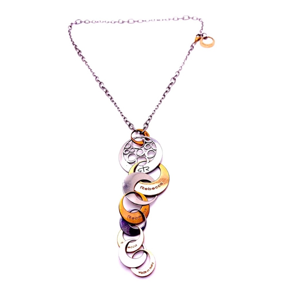 REBECCA Bronze Stainless Steel Italy Griffe Pendant Necklace